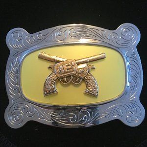 Belt buckle 4"x3" western rodeo festival Coastal cowgirl
